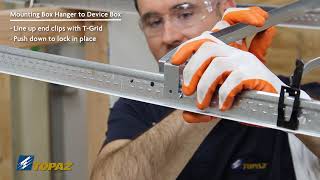 T Grid Ceiling: Installing an Electrical Box Supports