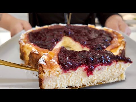 TORTA BASCA CREMOSA senza farina FACILE con frutti di bosco CHEESECAKE BASCA 