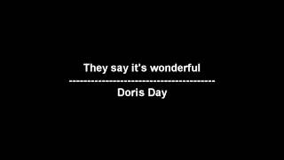They say it's wonderful - Doris Day - lyrics