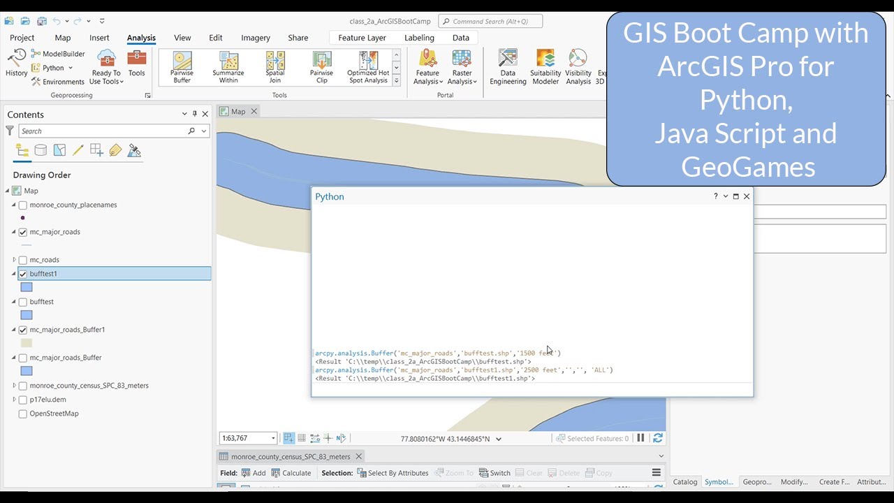 GIS Software Tutorial: ArcGIS Pro Boot Camp for Python, Java Script and GeoGames #GIS #Maps #python