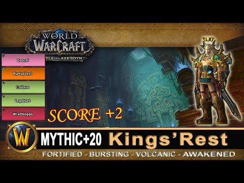 Kings'Rest Mythic 20 Score +2 Fortified Bursting Volcanic Prot Pally Pre-Patch