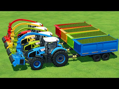 MOWING AND LOAD LUCERNE WITH CLAAS TRACTORS - Farming Simulator 22