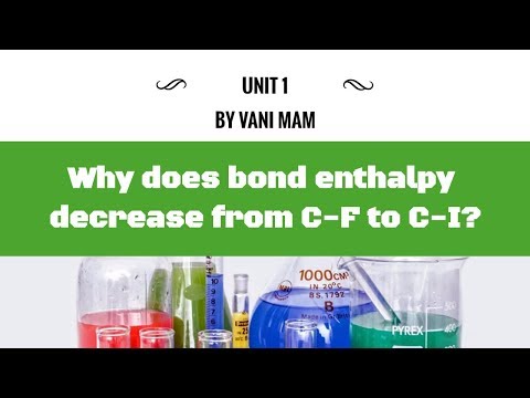 10.3 Why does bond enthalpy decrease from C-F to C-I? |chemistry cbse| Hala alkanes chapter