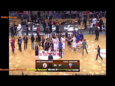 Euroleague 2012 13 Regular Season Week 8 Day 1 Recap  Panathinaikos Union Olimpija Highlights Basketball Μπάσκετ Ευρωλίγκα ΠΑΟ Παναθηναϊκός 29 11 2012