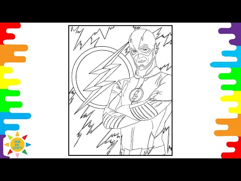 Flash Coloring | Flash Poses For a Photo Coloring | Audioscribe - Free Fall [NCS Release]
