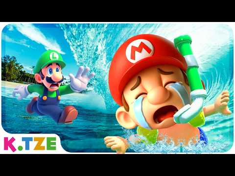 Summer Vacation but Baby Mario Can't Swim 🌊😳 Super Mario Odyssey Story