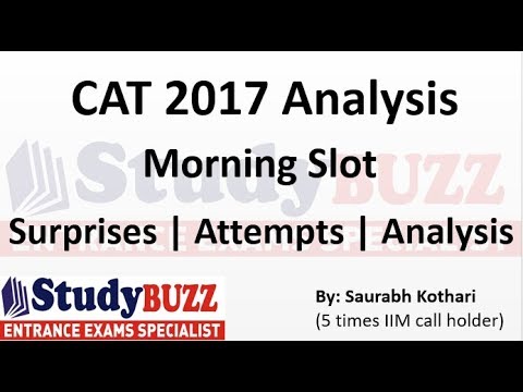 CAT 2017 analysis | Morning slot | Attempts, surprises & analysis CAT 2017 analysis | Morning slot | Attempts, surprises & analysis