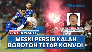Semangat Tak Padam Meski Kalah, Bobotoh Tetap Konvoi dan Nyalakan Flare di Flyover Pasupati
