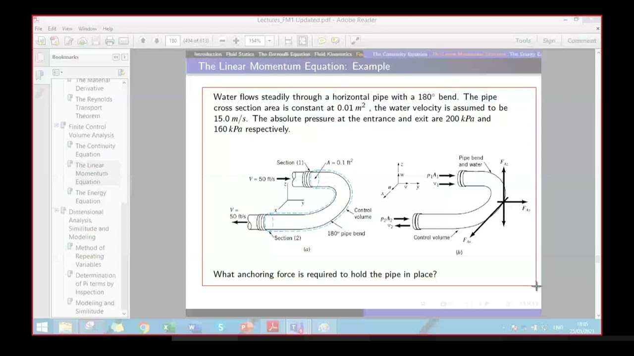25, Chapter 5 | Finite Control Volume Analysis | Complete chapter concepts problems solutions