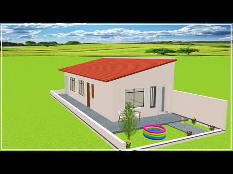 Small house 2 bedrooms - use 1500 bricks