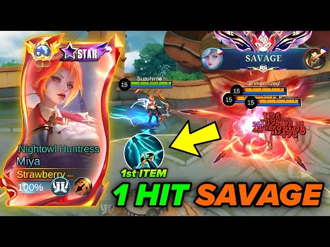 MIYA 1 HIT SAVAGE TUTORIAL BUILD 2026! (100% AUTO KILL💀) Miya Best Build & Emblem 2026!!! - MLBB