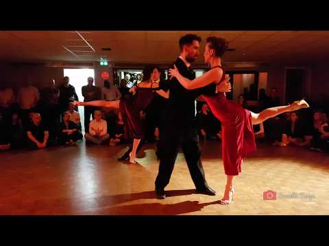  Mariana Patsarika,    Dimitris Biskas,    Aurore Chadoin,    and  Sebastián Motter  are  dancing  to  the  tango  "  Negracha  "  by  Tango Bardo