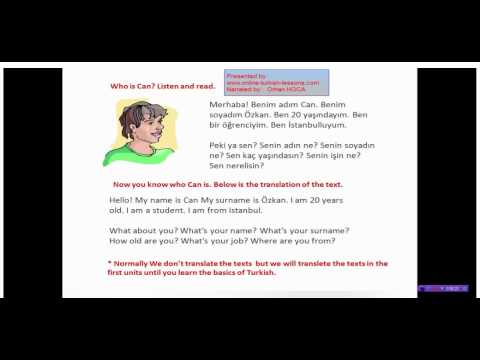 Learn Turkish with Turkish lessons for beginners 1