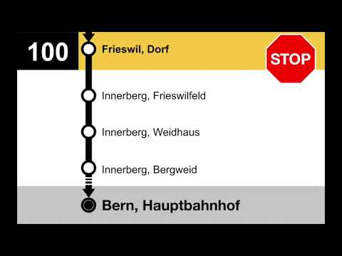 PostAuto Ansagen • 100 • Aarberg – Radelfingen – Dettligen – Innerberg – Murzelen – H'kappelen– Bern