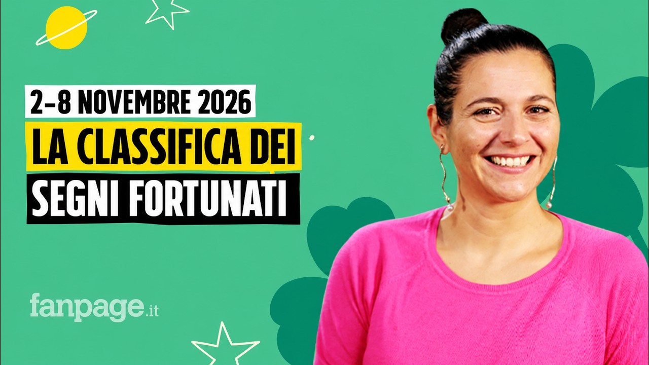 I segni più fortunati nell'oroscopo della settimana dal 2 all'8 novembre 2026, la classifica