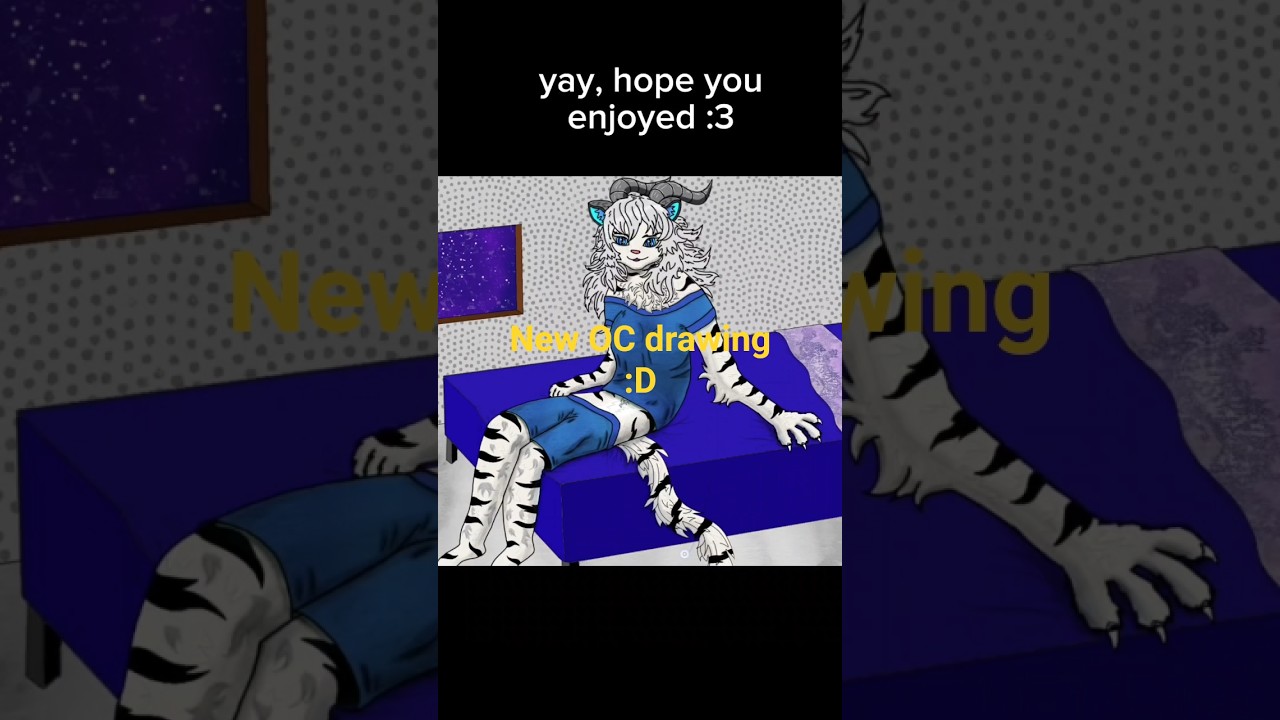 drawing my OC again :D #digitalart #youngartist #furry #oc