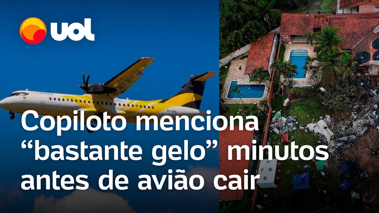 Cenipa sobre queda de avião da Voepass: Copiloto menciona 'bastante gelo' minutos antes do acidente