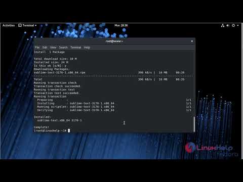 How to Install sublime text editor V3.1.1 on fedora-28 | LinuxHelp ...