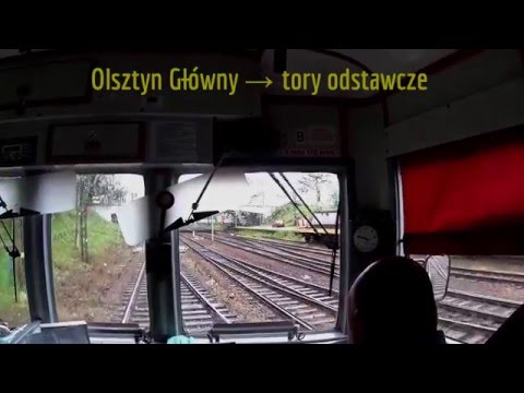 Jazda w kabinie pociągu EN57 - Olsztyn Główny. Cab View Front. Führerstandsmitfahrt. EMU # cabview #