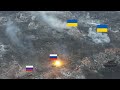Russian Tank BTR 80 Hammer Ukrainian Positions With Cannon And Heavy Machine Gun Fire