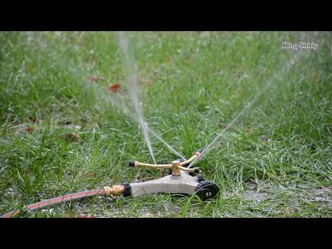 Kingshirly metal 3 arm water sprinkler wheeled base