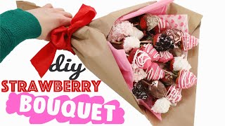 how to make chocolate dipped fruit bouquet