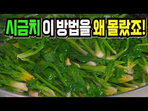 시금치 힘들게 먹지마세요✔️ 이 방법은 요즘 없어서 못 먹습니다