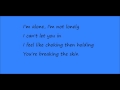 Evans Blue Alone, Not Lonely lyrics