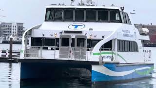 A Ride on MBTA Ferry from Long Wharf to Hingham