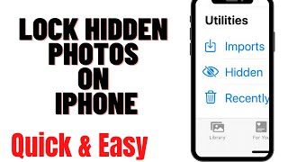 HOW TO HIDE HIDDEN PHOTOS ALBUM USING FACE ID ON IPHONE