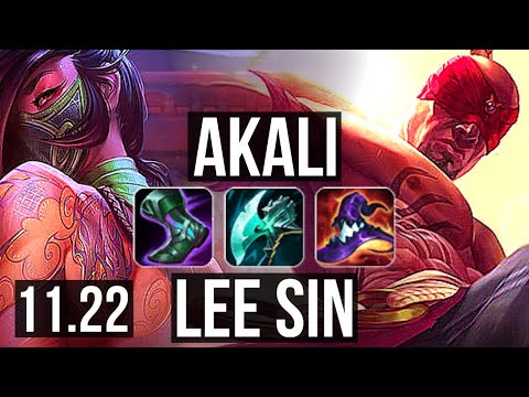 AKALI vs LEE SIN (MID) | 10/0/5, Legendary | BR Master | 11.22