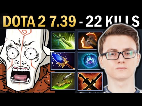 Juggernaut Gameplay Miracle with 22 Kills and Battlefury - Dota 2 7.39