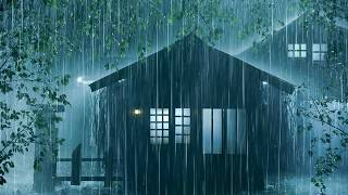 Deep Sleep Instantly with Thunderstorm Sounds ⛈️ Intense Rainstorm on Tin Roof & Strong Thunder