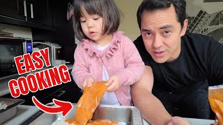 A Dad Cooking For Five Daughters When Moms Away