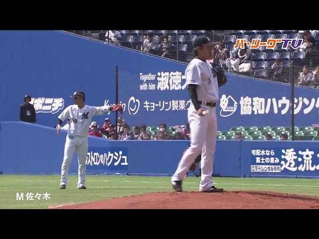 マリーンズ・佐々木 7回途中1失点の力投