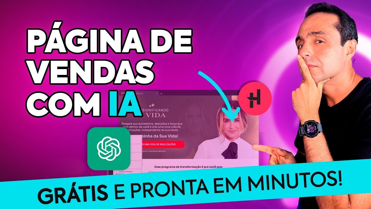 Landing page com IA | Crie sua página de vendas GRÁTIS e RÁPIDO | Tutorial com ChatGPT e HeroSpark