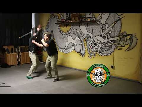 Deploying Secondary Weapon (Cross Draw Blade) - Irish Stick Fighting