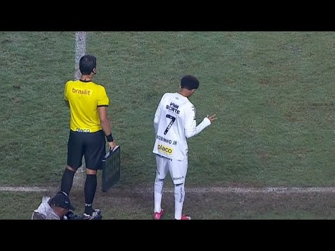 Estreia de Robinho Jr no Santos vs Desportiva Ferroviaria (1 Assistência) | Robson Jr Santos DEBUT