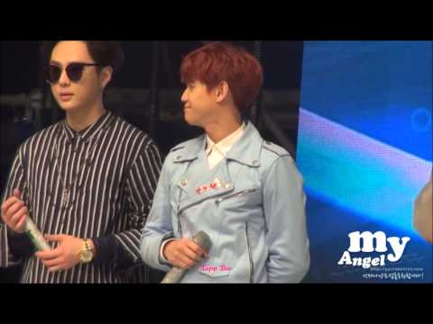 150424 Junyo/Junseob moment - Tencent Concert [준형 x 요섭]
