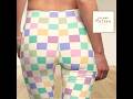 Pastel Checkered Leggings Spandex Leggings Pastel Workout Pants Yoga Leggings Checkered Legging