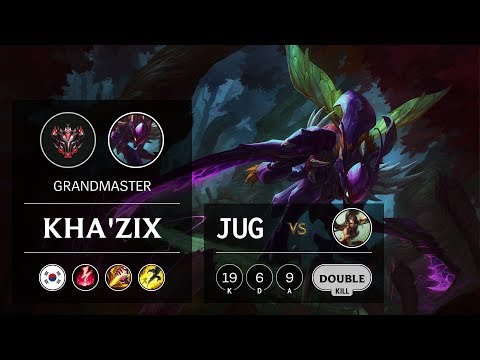Kha'Zix Jungle vs Nidalee - KR Grandmaster Patch 9.6