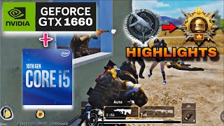 CONQUEROR DONE😲HDR EXTREME 60HZ +60 FPS +PUBG MOBILE HIGHLIGHTS🔥I5 10400F + GTX 1660 SUPER GAMELOOP🔥