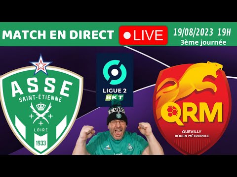 ASSE - QUEVILLY ROUEN  en LIVE commenté - Allez les Verts ! 💚💚💚 #asse #ASSEQRM #ligue2