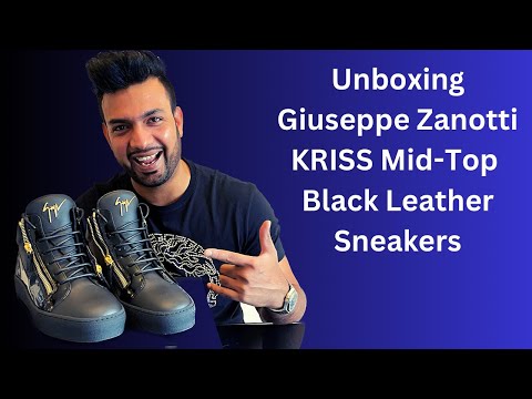 Giuseppe Zanotti Kriss Mid-Top Black Leather Sneakers 👟 Unboxing and Review