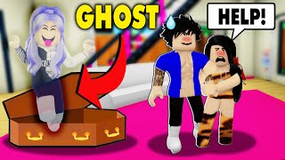 pretending to be a Spying GHOST in ROBLOX BROOKHAVEN