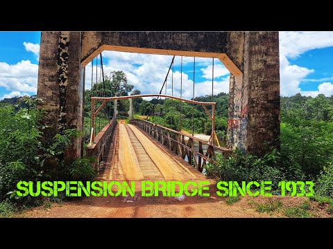 DENHAM SUSPENSION BRIDGE MAHDIA POTARO RIVER.