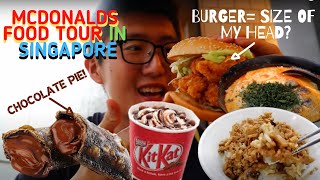 MCDONALDS SINGAPORE FOR THE FIRST TIME (BIGGEST FAST FOOD BURGER) and LAKSA! Food Vlog in Singapore!