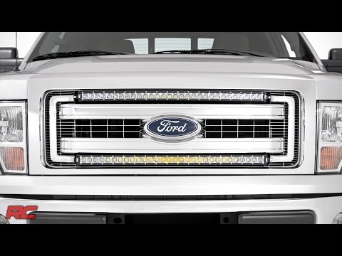 2009-2014 Ford F-150 30-inch Curved Single-Row LED Light Bar Grille Mount Kit by Rough Country