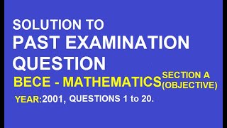 Download Lagu BECE Math Objective 2001, Questions 1 to 20, for Junior High School, JHS Thumbnail