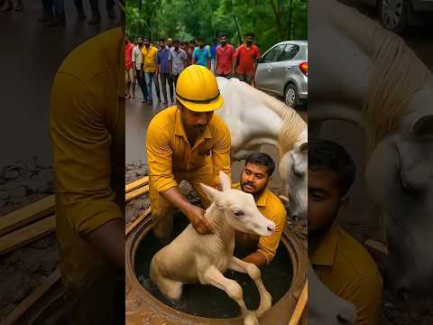 baby horse saved by rescuers  #humanity #animals #pets #funny #horse